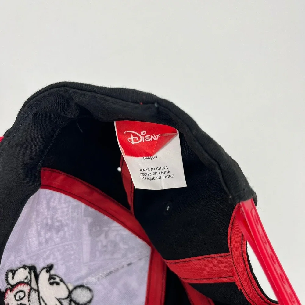Disney Mickey Mouse Boys Comic Strip Snapback Hat Black Red White